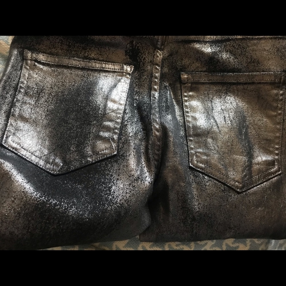 Veronica Beard Women Gunmetal NYE Black jeans Pants Debbie High Rise NWT $328 - Picture 7 of 12